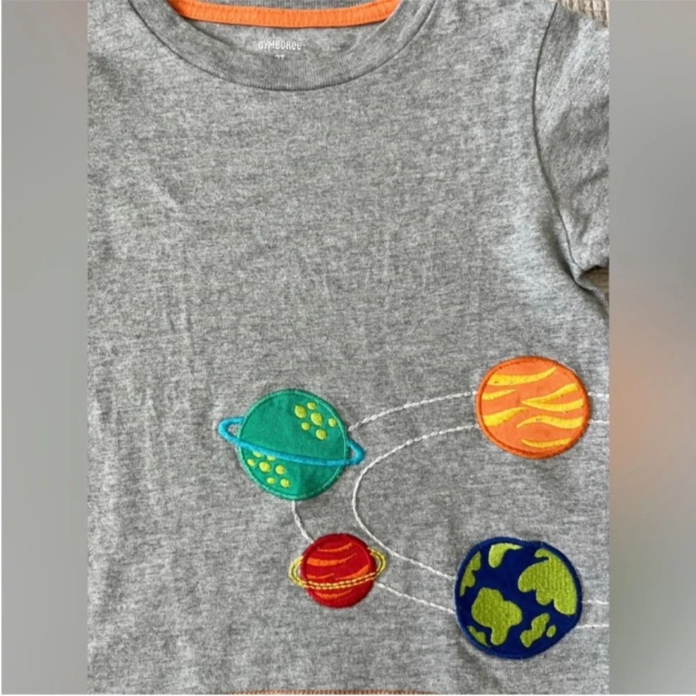 Gymboree, Gray, solar system T-shirt, 2T